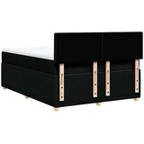 vidaXL Krevet s oprugama i madracem crni 160x200 cm od tkanine | shoptok.hr