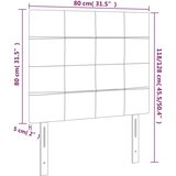 vidaXL Posteljno vzglavje 2 kosa črn 80x5x78/88 cm žamet | Shoptok.si