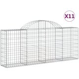 Lučne gabionske košare 11 kom 200x30x80/100cm pocinčano željezo | shoptok.hr