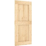  Drsna vrata s kompletom vodil 90x210 cm trdna borovina, (20999078) | Shoptok.si