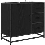 vidaXL Komplet pohištva za kopalnico 3 pcs Črni hrast 65 x 33 x 60 cm | Shoptok.si