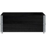 vidaXL Paletni okvirji 2 kosa črni 100x100 cm trdna borovina Cene