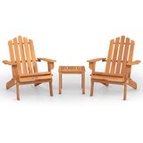  3-dijelna vrtna garnitura Adirondack masivno bagremovo drvo | shoptok.hr