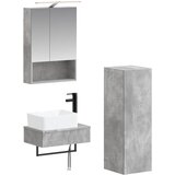  Set ormarića za kupaonicu 4 pcs Betonska siva 50 x 14,5 x 70 cm Cijene