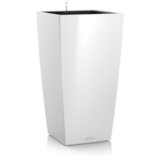 LECHUZA Cvetlični lonec Cubico Premium 22 - Bel - visok sijaj | Shoptok.si