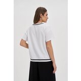Marisse Cotton V-Neck Blouse, White | Eponuda.ba