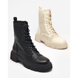Resti Women's black openwork ankle boots with a flat heel Rolika - Footwear | ePonuda.com