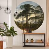 WallArt Okrogla tapeta Umbrella Pines in Italy 190 cm | Shoptok.si