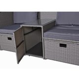 Garden Pleasure Siva vrtna garnitura iz umetnega ratana za 2 osebi Saint-Tropez - | Shoptok.si