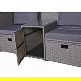 Garden Pleasure Siva vrtna lounge garnitura od umjetnog ratana za 2 Saint-Tropez - | shoptok.hr
