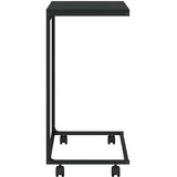  Bočni stolić s kotačima crna 55x35x70 cm konstruirano drvo | Eponuda.ba