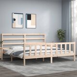 vidaXL Okvir kreveta s uzglavljem 200 x 200 cm od masivnog drva Cijene