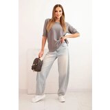 Kesi Włoski Women's short-sleeve viscose sweater cappuccino | Shoptok.si