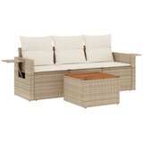  4-dijelni set vrtnih sofa s jastucima bež od poliratana | shoptok.hr