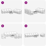  Set vanjskih sofa 9 kom. Bijela i svjetlosiva | shoptok.hr