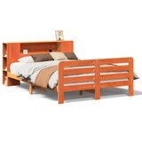 Maison Chic Posteljni okvir - Dvoposteljna postelja - Zakonska postelja brez vzmetnice voščeno rjav 140x190 cm borovina-J13388, (21776718) | Shoptok.si