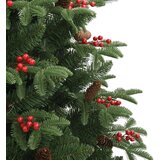  Umjetno božićno drvce sa šarkama šiškama i bobicama 210 cm | shoptok.hr