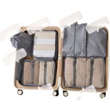 INF 7-delni komplet organizatorjev za toaletne potrebščine in kozmetiko za potovanja - Kocke za pakiranje prtljage DarkGrey, (5000078029) | Shoptok.si