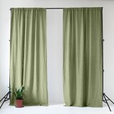 Linen Tales Svetlo zelena lanena zavesa 140x330 cm Sage – | Shoptok.si