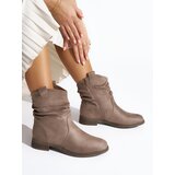Shelvt Suede beige ruffled ankle boots Cijene