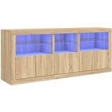  The Living Store Komoda z LED lučkami sonoma hrast 162x37x67 cm - Komoda, (21502222) | Shoptok.si