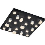 CINQUE črna led stropna svetilka s kovinskim senčilom 45x45 cm civeto – Cene