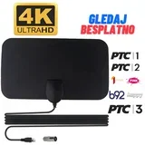 unutrašnja hdtv antena sa dometom 80 km i čistim hd prijemom