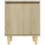  Noćni ormarići s drvenim nogama 2 kom boja hrasta 40x30x50 cm Smeđa | shoptok.hr