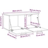 vidaXL Ormar za Zid Staro drvo 80 x 36.5 x 35 cm Konstruirano drvo | shoptok.hr