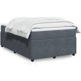 Maison Chic Box spring postelja - Vzmetna postelja z vzmetnico temno siva 120x200 cm žamet SL5658, (21900467) | Shoptok.si