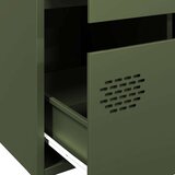 vidaXL Visoka komoda maslinastozeleni 68x39x101,5 cm od čelika | shoptok.hr