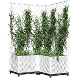  Vrtna sadilica s rešetkom bijela 80 x 80 x 136 cm PP | shoptok.hr