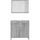  Set kupaonskog namještaja boja hrasta sonome konstruirano drvo Siva | shoptok.hr