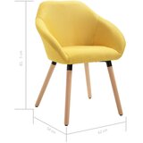  Jedilni stoli 4 kosi rumeno blago | Shoptok.si