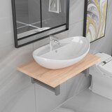 Maison Chic Dvodelni komplet kopalniškega pohištva - Kopalniški sestavi iz keramike barva hrasta, (21787728) | Shoptok.si