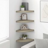  Plutajuće kutne police 4 kom boja hrasta 35 x 35 x 3,8 cm MDF | shoptok.hr