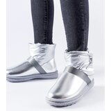 Gemre Silver Shimmering Short Snow Boots Delaune | Shoptok.si