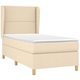  Box spring postelja z vzmetnico krem 100x200 cm blago, (20895439) | Shoptok.si