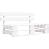 Maison Chic Vrtni srednji kavč - Zunanji kavč iz palet bela impregnirana borovina, (22041086) | Shoptok.si