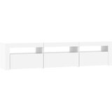 TV ormarić s LED svjetlima bijeli 180 x 35 x 40 cm | shoptok.hr