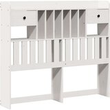  Krevet s regalom z knjige bez madraca bijeli 135x190cm borovina | shoptok.hr