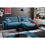 Pure Home Lifestyle SEDEŽNA GARNITURA, rebrasti žamet barve petroleja | Shoptok.si