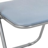  Sklopiva stolica 2 pcs Sivi 48 x 43,5 x 81 cm Lažna koža | shoptok.hr