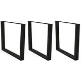 vidaXL Noge jedilne mize V-oblike 3 kosi črne 100x(72-73,3) cm jeklo Cene