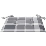 vidaXL Jastuci za vrtne stolice 2 kom sivi karirani 40x40x3 cm tkanina | shoptok.hr