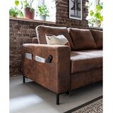 Miuform Smeđa sklopiva kutna garnitura od imitacije kože (s desnim kutom) Lofty Lilly – | shoptok.hr