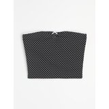 Sinsay Pamučni bandeau top s točkicama i mašnom | shoptok.hr