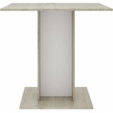  Blagovaonski stol bijeli i boja hrasta 80x80x75 cm od iverice | shoptok.hr