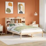 vidaXL Krevet s regalom za knjige bez madraca 140x200 cm od borovine | shoptok.hr