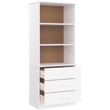 Regal za knjige s ladicama ALTA bijeli 60x35x142 cm od borovine | Eponuda.com